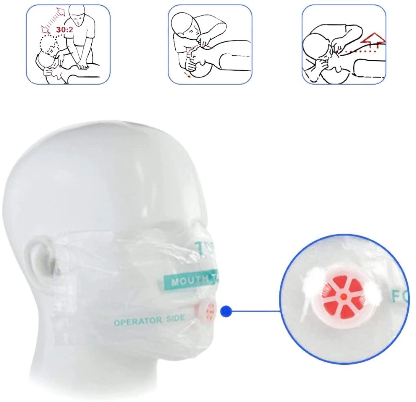 One Way Valve CPR Mask First Aid Face Sheild Mask Emergency CPR Mask