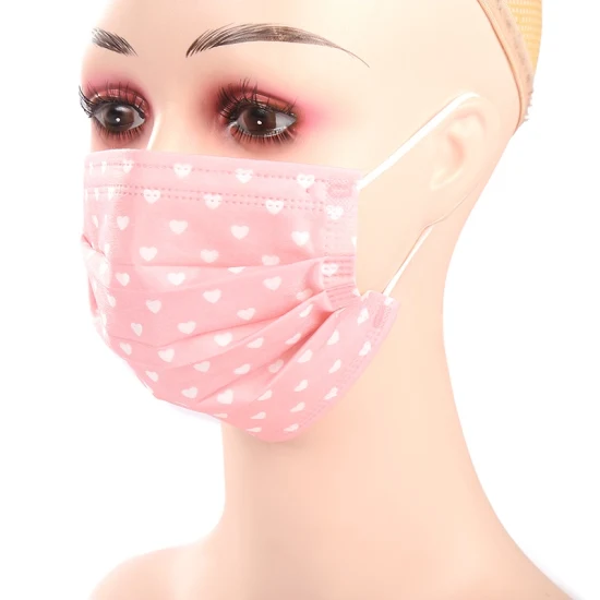 2022 Meistverkaufte 3-lagige 3-lagige flache Kinder-Einweg-Rosa-Maske, chirurgische medizinische Kinder-Gesichtsmaske mit Ohrschlaufe