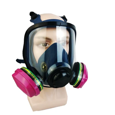 Günstiger Preis Vollgesichtsmaske Silikon-Sicherheitsmaske Atemschutzmaske